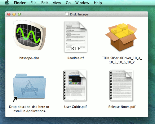 BitScope DSO Mac OS X Simplifed Installation Package