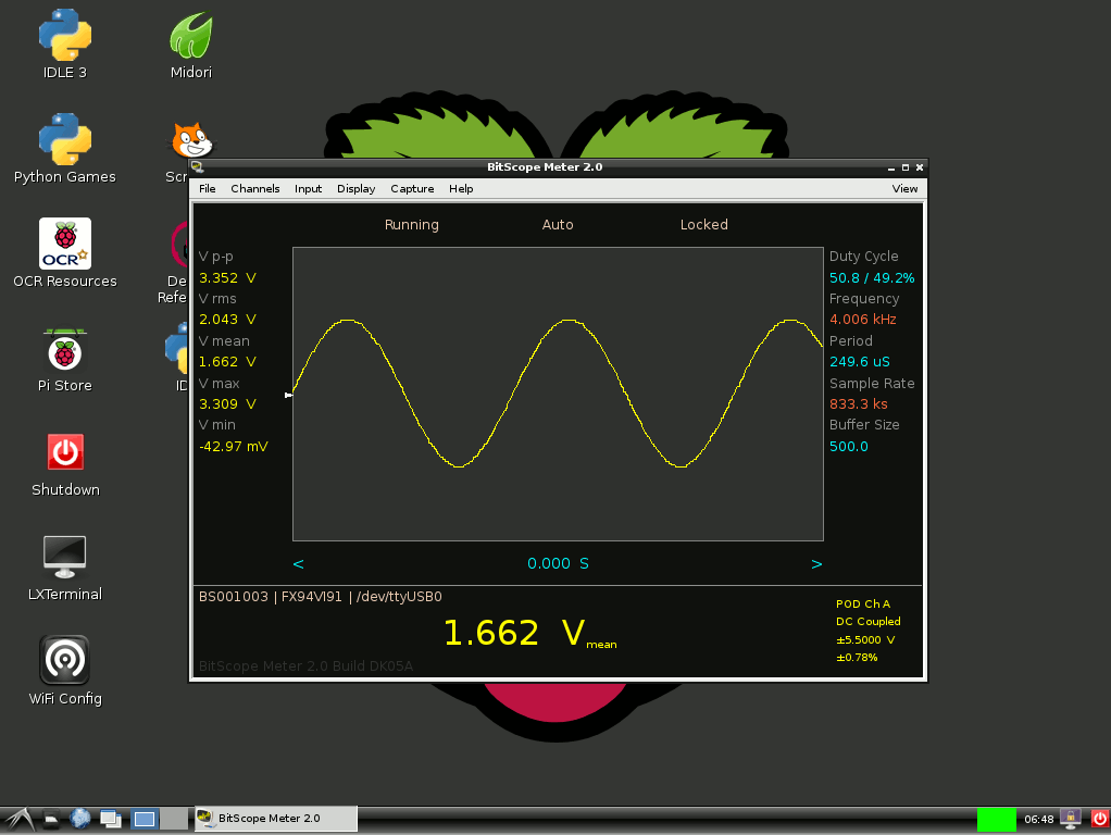 Raspberry Pi Waveform Analyzer 9037