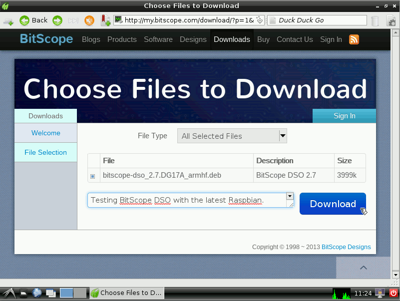 Downloaded DSO package.